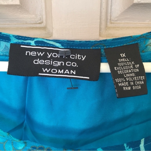 NYCity Design Co Silk Poncho w Tank Beautiful Plus Sz1X - Picture 2 of 7